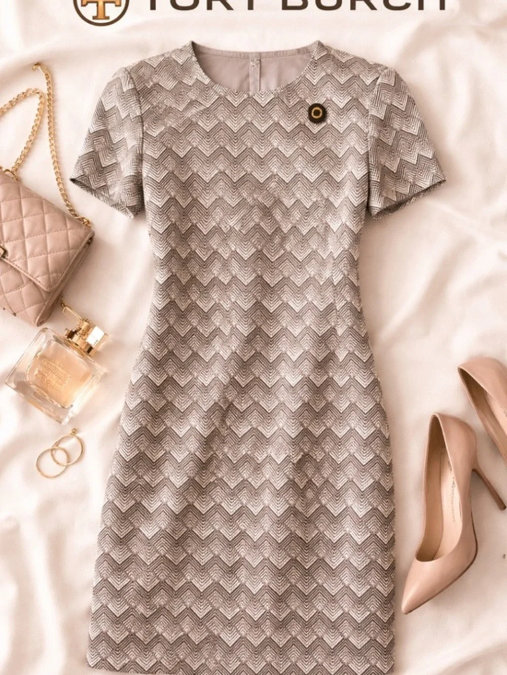 short chevron dress Short Black Dress with Chevron Texture